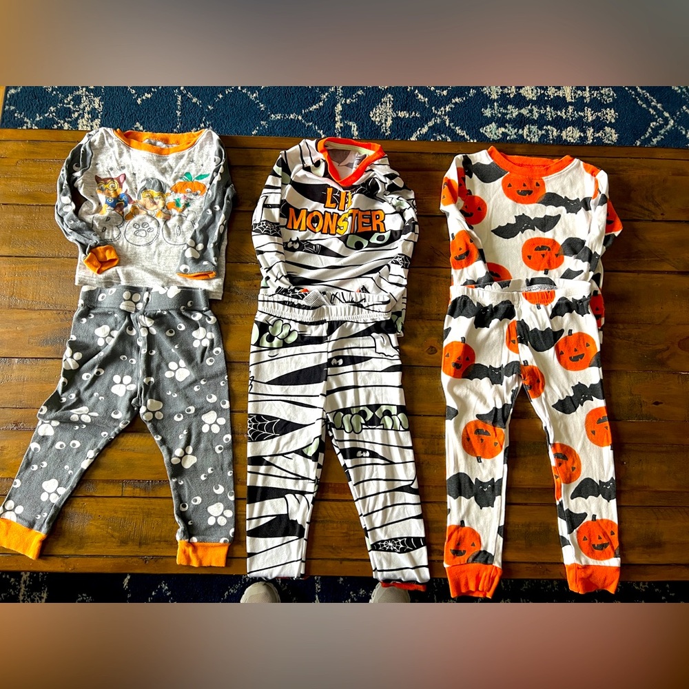 Carter's Orange and Gray Kids Pajama Set